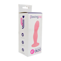 Loving Joy 6 Inch Silicone Dildo with Suction Cup Pink - Image 9