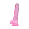 Loving Joy 8 Inch Dildo with Balls Pink