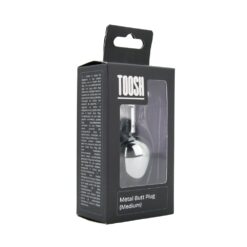 Toosh Silver Metal Butt Plug Medium Red Stone - Image 10