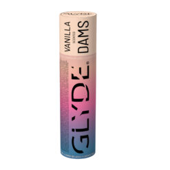Glyde vanilla flavoured vegan condoms 4 pack with individual foil packets